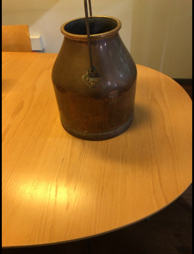 Mælkespand i kobber